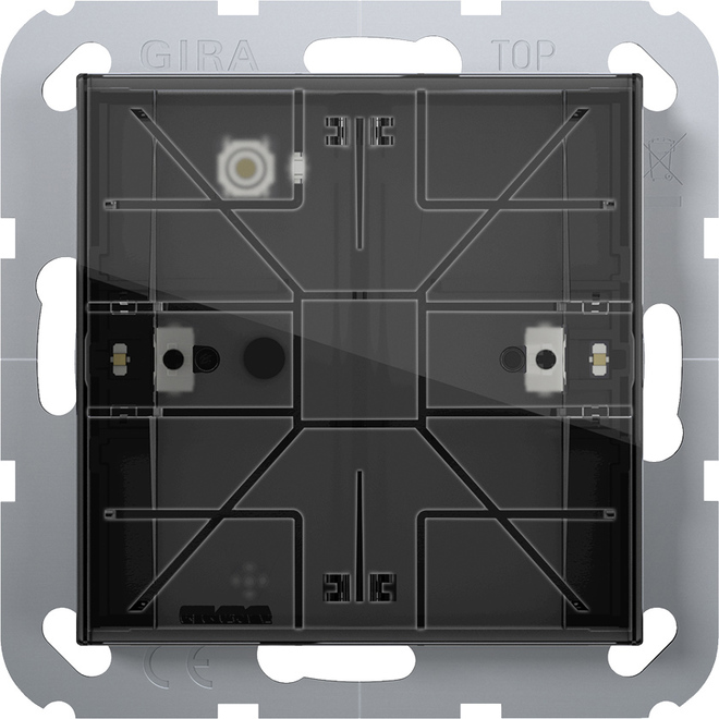 1St. Gira 504100 Tastsensor 4 Komfort 1fach für KNX System 55, mit Inbetriebnahme-Wippe