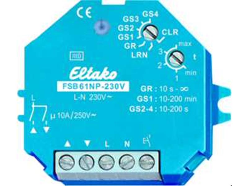 1St. Eltako FSB61NP-230V Funkaktor Beschattungselemente und Rollladen 230V. 1+1 Schließer nicht pot.frei 4A/250V AC 30200430