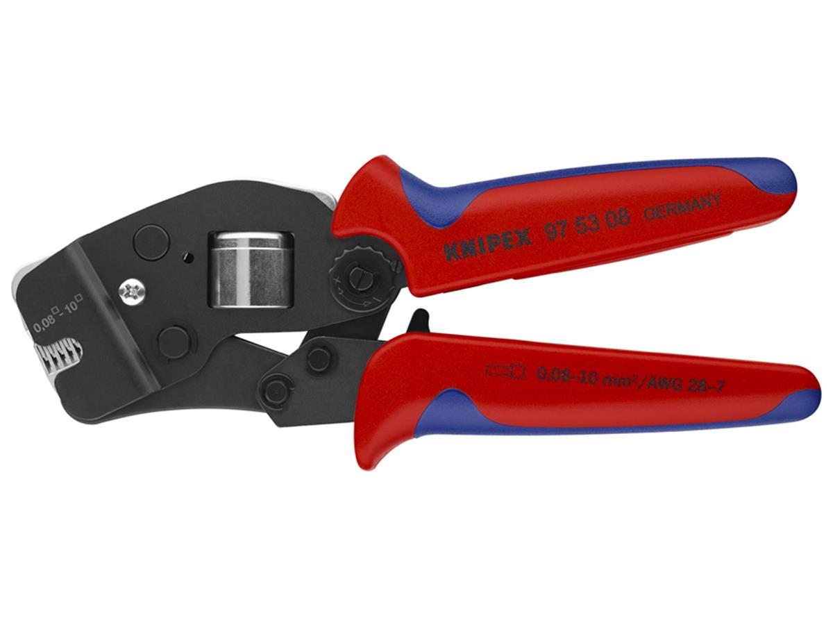 1St. Knipex 97 53 08 SB Aderendhülsen-Presszange, selbsteinstellend Vierkantpressung mit Fronteinführung 0,08 - 10 mm²