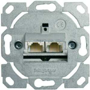 1St. Telegärtner J00020A0502 RJ45-Anschlussd. 2-f ohne Zentralpl.