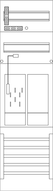 1St. F-Tronic ER5DS Zählerfeld 1-feldrig, H=900mm, 1-eHZ, mit DS, 1 Res., ER5DS 7120001