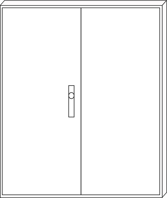 1St. F-Tronic ZA124 Leergehäuse ZA124, IP31, H=1250mm, B=1050mm 7120514