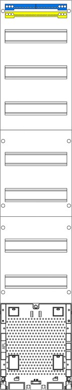 1St. F-Tronic V19APZ Verteilerfeld 1-feldrig, 7r, H=1350mm, inkl. APZ, V19APZ 7120317