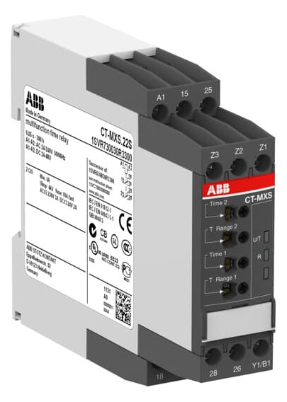 1St. ABB CT-MXS.22S Zeitrelais, multifunktion 2We, 24-48VDC, 24-240VAC 1SVR730030R3300