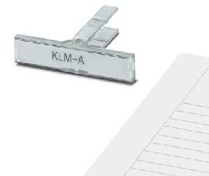 10St. Phoenix Contact KLM-A Klemmenleistenmarker zur Leistenkennzeichnung höhenverstellbar zu verwenden bei Endhaltern E/UK E/NS 35 N oder CLIPFIX 35 Schriftfeldgröße: 44 x 7 mm 1004348