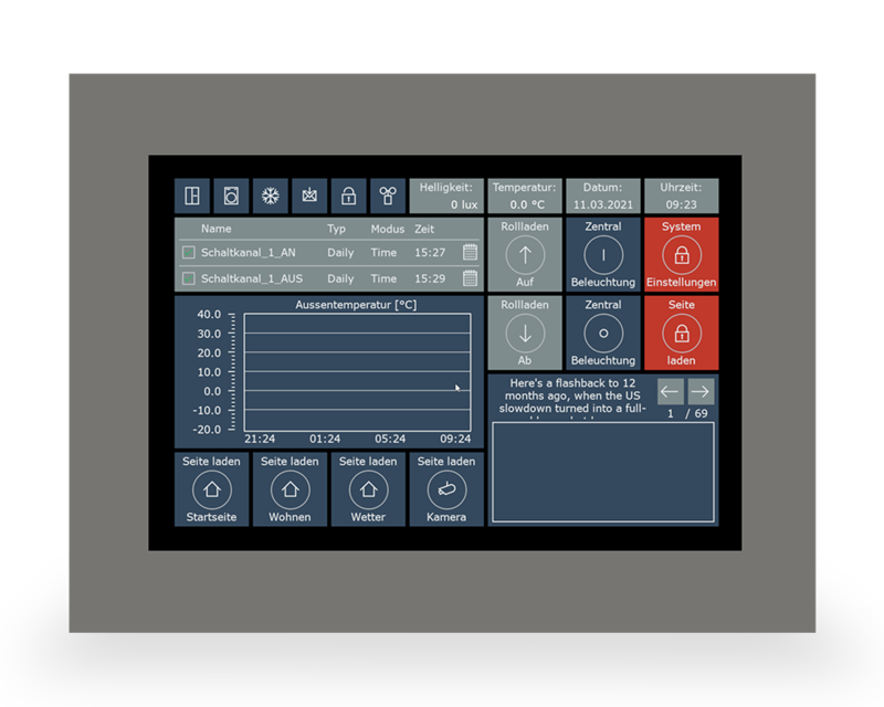 1St. MDT Touchpanel 10Zoll 25,6cm VC-1001.04 VisuControl