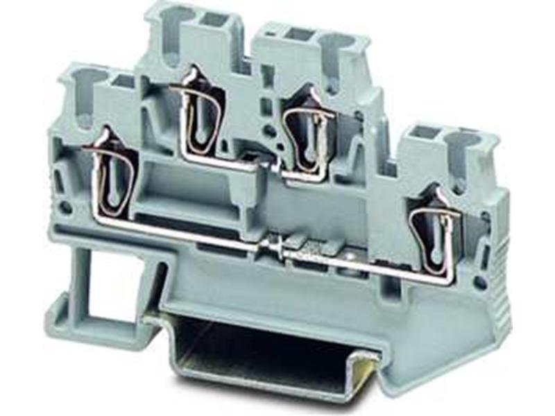 1St. Phoenix Contact STTB 2,5 Doppelstock-Zugfederklemme Zugfederanschluss 0,08 mm² - 4 mm² AWG: 28 - 12 B=5,2 mm grau Montageart: NS 35/7,5 NS 35/15 3031270