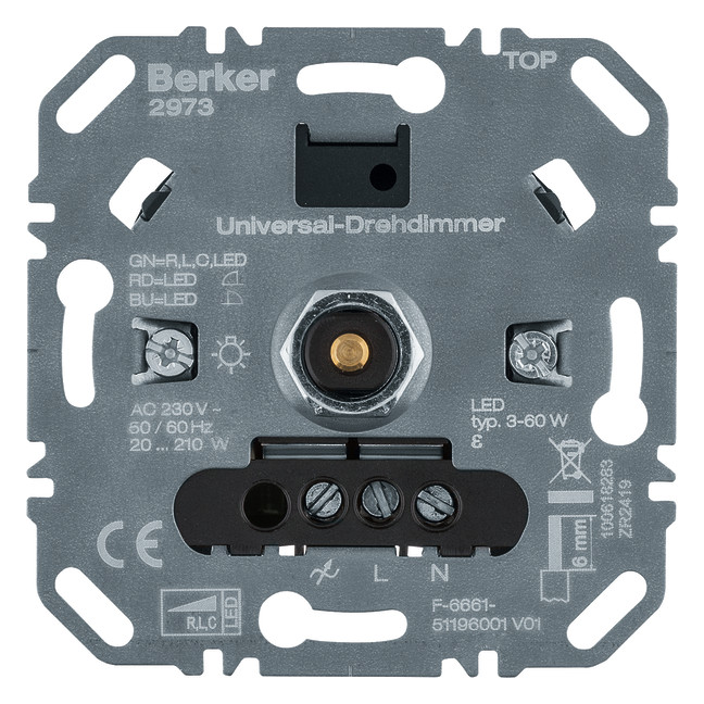 1St. Berker 2973 Universal-Drehdimmer (R L C LED) Lichsteuerung