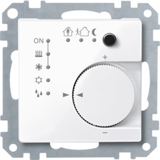 1St. Merten 616725 KNX Raumtemperaturregler UP/PI mit Tasterschnittstelle 4fach, aktivweiß glänzend, System M