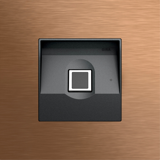 1St. Gira 5551921 Gira Keyless In Fingerprintmodul System 106 Bronze