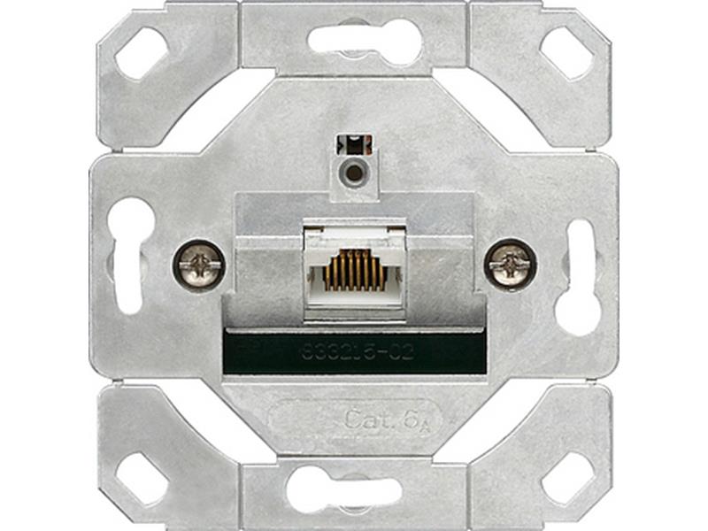 1St. Gira 245100 Netzwerkdose 1fach Cat.6A IEEE 802.3an Einsatz