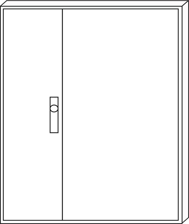 1St. F-Tronic ZA093 Leergehäuse ZA093, IP31, H=950mm, B=800mm 7120503