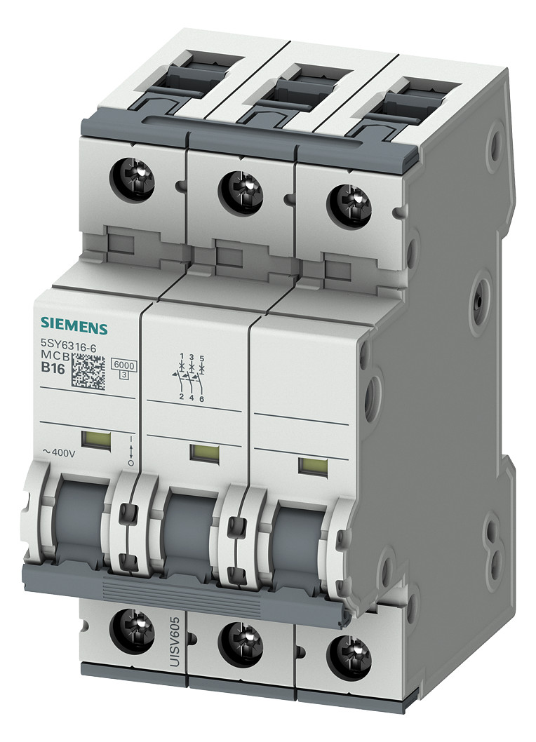 1St. Siemens 5SY6316-6 Leitungsschutzschalter 400V 6kA, 3-polig