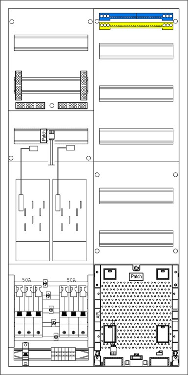 1St. F-Tronic EHZ52APZ-0050-TIEHZ EHZ52APZ-0050-TIEHZ, 2 ZP, 1 V mit APZ-Platz incl. APL,, 2 DS, 2 SLS 50A, TIEHZ 7120893