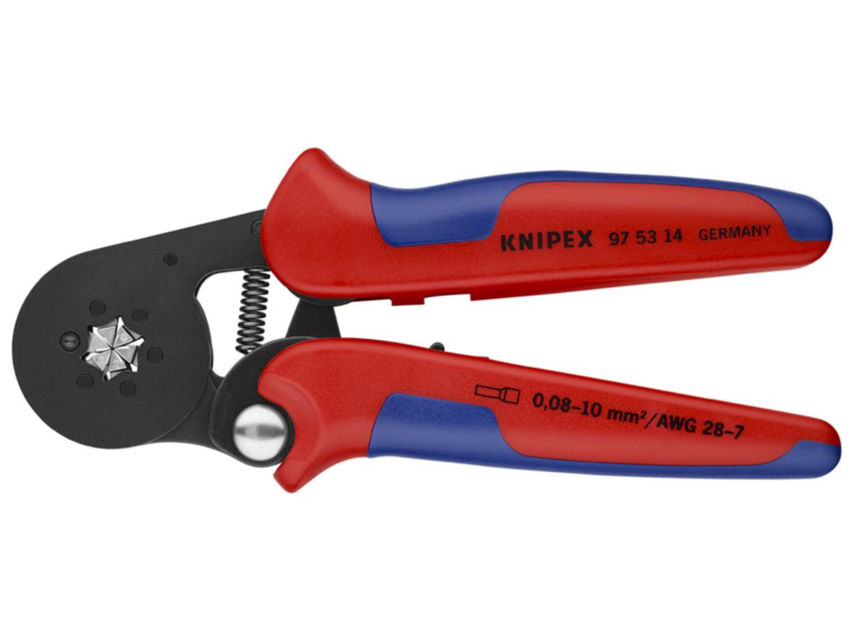 1St. Knipex 97 53 14 SB Aderendhülsen-Presszange, selbsteinstellend Sechskantpressung mit Seiteneinführung 0,08 - 10 mm²