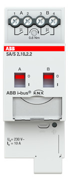 1St. ABB SA/S2.10.2.2 Schaltaktor, 2fach, 10A, REG 2CDG110257R0011