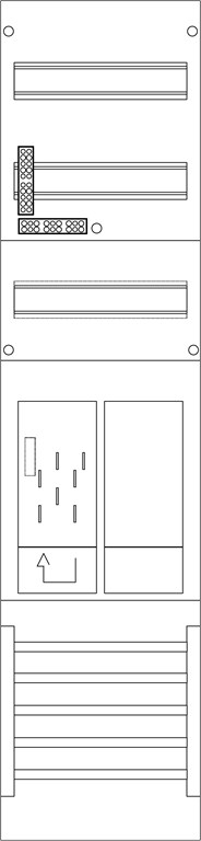 1St. F-Tronic ER6PV Zählerfeld 1-feldrig, H=1050mm, 1-eHZ, PV-Rückspeisung, ER6PV 7120109