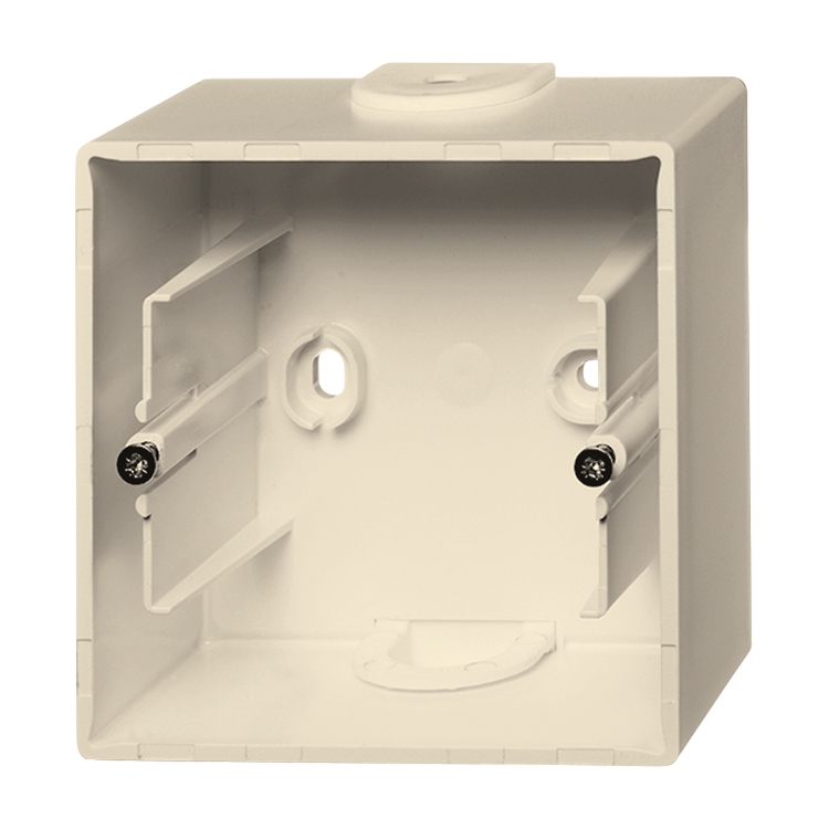 1St. Busch-Jaeger 1701-82 Aufputz-Gehäuse, 1-fach Gehäuse future linear elfenbeinweiß