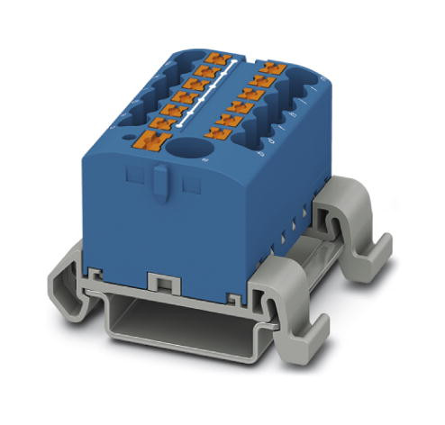 1St. Phoenix Contact PTFIX 6/12X2,5-NS35A BU Verteilerblock Block mit waagerechter Ausrichtung und integrierter Einspeisung 690 V 24