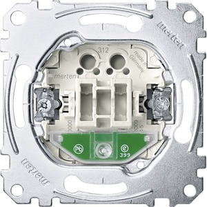 1St. Merten MEG3560-0000 Taster-Einsatz mit Orientierungslicht, Schließer 1-polig, 16 A, AC 250 V, Schraub-Liftklemmen