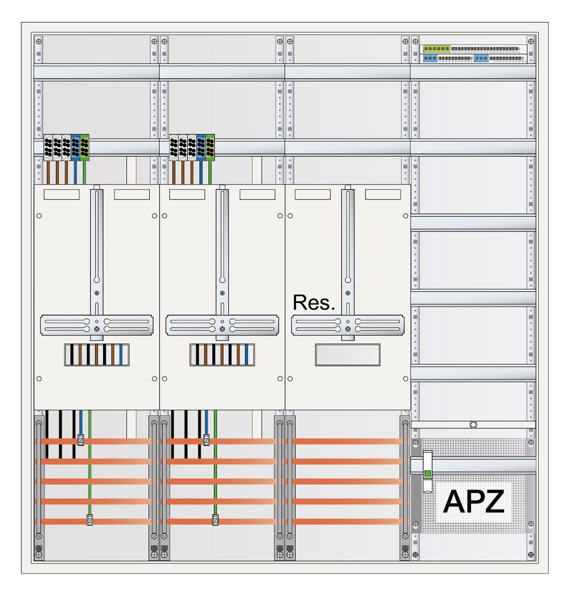 1St. ABN S47ZA721 Zählerschrank 3Pkt 2Z 1R 1V1APZ