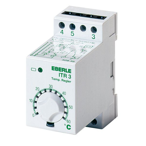 1St. Eberle ITR-3 60 Temperaturregler auf Tragschiene 0...60C, AC 230V, 1We, pot.frei, 10 A 587470259900