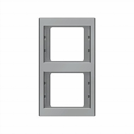 1St. Berker 13237004 Rahmen 2fach senkrecht K.5 Edelstahl Metall mattiert