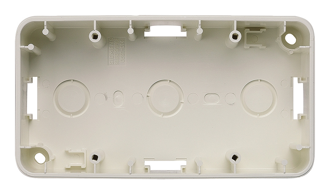 1St. Siemens 5TG1826 Aufputzgehäuse DELTA profil, titanweiss, 2-fach, 125x80x42,5 mm