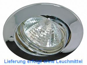 1St. Rutec ALU5535-4 schwenkbar MR16 chrom Druckguss-Einbaustrahler ALU55354