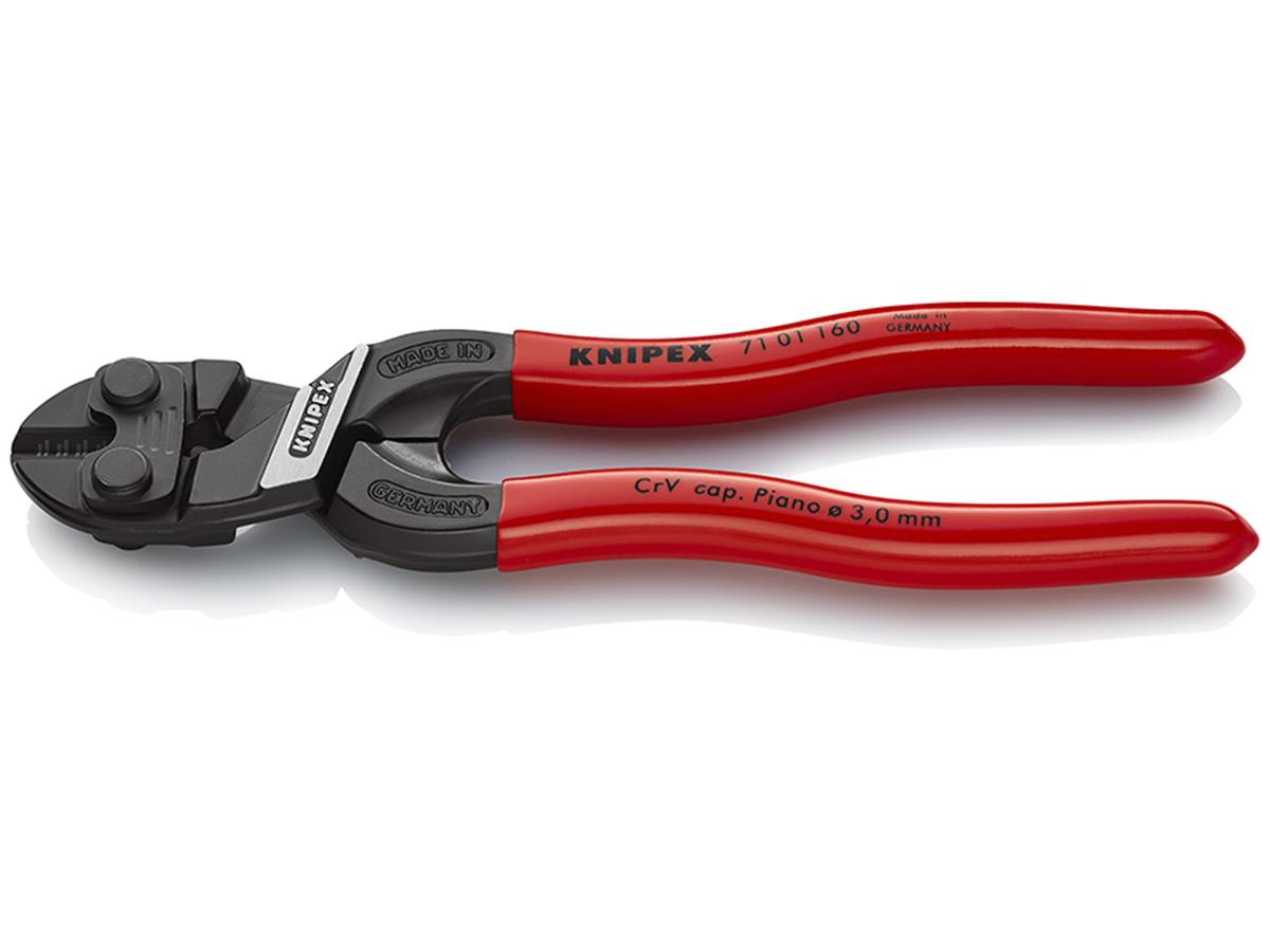 1St. Knipex 71 01 160 Kompakt-Bolzenschneider CoBolt® gerade Form, extra klein 160 mm