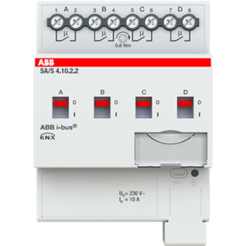 1St. Abb SA/S4.10.2.2 SA/S4.10.2.2 Schaltaktor, 4fach, 10 A, REG 2CDG110258R0011