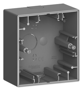 1St. Merten MEG4014-6534 Merten System Design, Aufputzgehäuse, 1-fach, Anthrazit