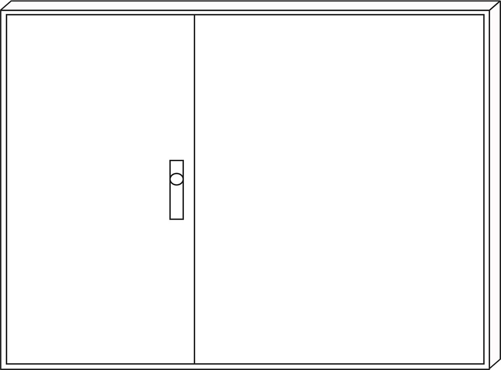 1St. F-Tronic ZA095 Leergehäuse ZA095, IP31, H=950mm, B=1300mm 7120505