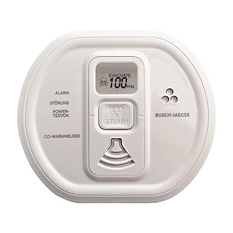 1St. Busch-Jaeger 6839/01-84 Busch-CO Alarm ProfessionalLINE Rauchwarnmelder/Wärmemelder/CO-Melder studioweiß