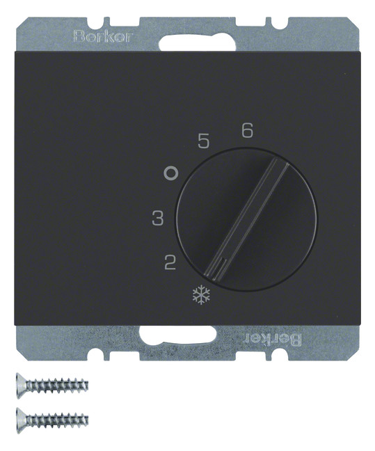 1St. Berker 20267106 Temperaturregler mit Wechsler und Zentralstück K.1 anthrazit matt