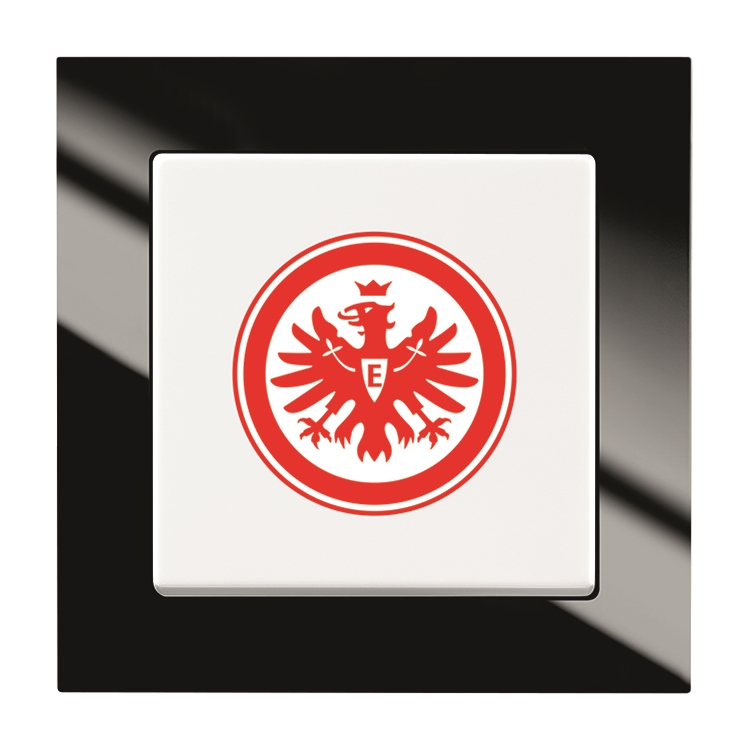 1St. Busch-Jaeger 2000/6 UJ/09 Fanschalter Eintracht Frankfurt, Aus- und Wechselschaltung Bundesliga Fanschalter