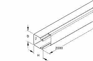 2m Niedax LLK 40.060 R Leitungsschutzkanal Stahl LLK40060R