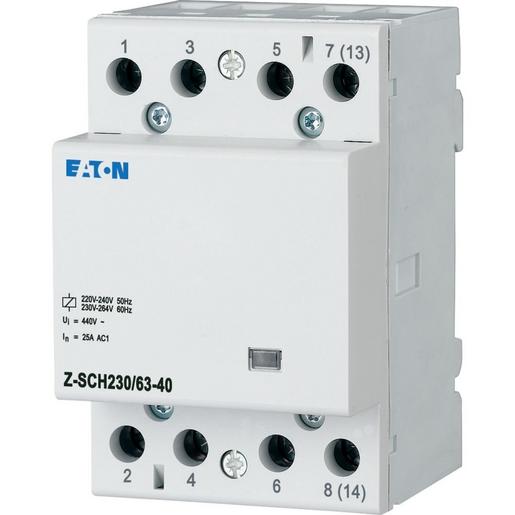 1St. Eaton Z-SCH230/63-40 248856 Installationsschütz, 230VAC/50Hz, 4S, 63A, 3TE