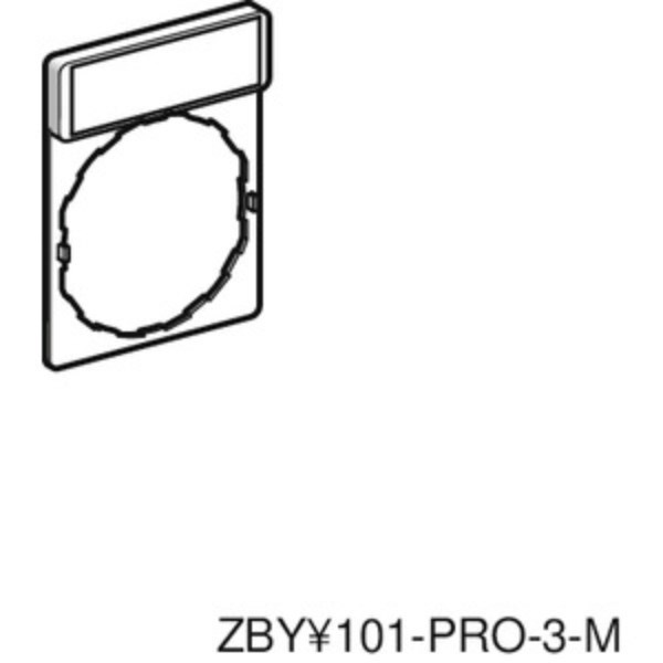 10St. Schneider Electric ZBY22420001 Schildträger 30x40mm, für 22 Geräte, m. Schild ST-AUS