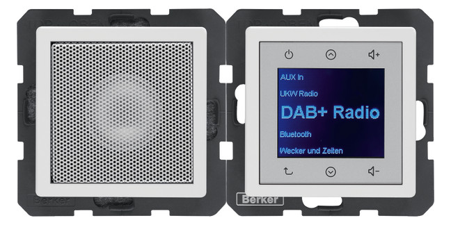 1St. Berker Radio Touch 30806089 m.Lautsprecher DAB+Bluetooth Q.x polarweiss samt