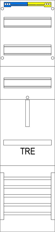 1St. F-Tronic TS7 Tariffeld 1-feldrig, H=1050mm, 1-TRE-3.HZ 300mm, Vert. 3r, SS 5-pol., TS7 7120129