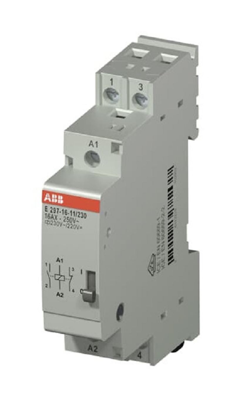 1St. Abb E297-16-11/230 Installationsrelais Spule 230 VAC, 16 A, 1 NC + 1 NO 2TAZ311000R2013