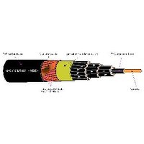 1m NYCY 3X1,5RE/1,5 KunststoffKabel - CU-LEITER 0.6/1KV Schn