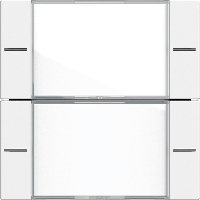 1St. Gira 577227 Wippenset 2fach mit Beschriftungsfeld für Tastsensor, Klar Reinweiß seidenmatt
