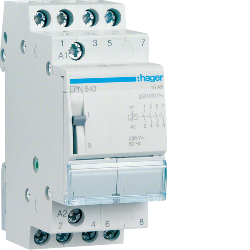 1St. Hager EPN540 Fernschalter 4 Schließer 230V AC 110V DC 16A 2PLE