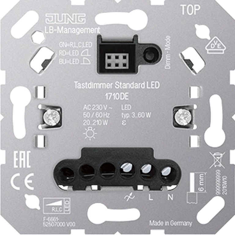 1St. Jung 1710 DE Tastdimmer Standard LED Einsatz 1710DE