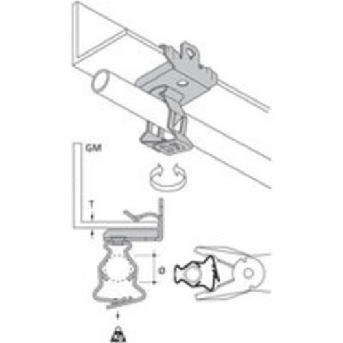 10St. Trägerklammer für Rohre M20 M25 für Träger 8-14mm