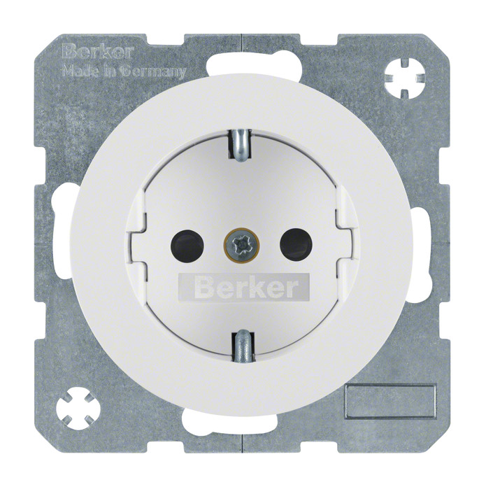 1St. Berker 47232089 Steckdose mit erhöhtem Berührungsschutz R.1/R.3 polarweiß glänzend