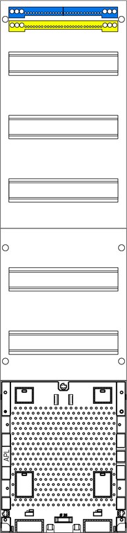 1St. F-Tronic V17APZ Verteilerfeld 1-feldrig, 5r, H=1050mm, inkl. APZ, V17APZ 7120132