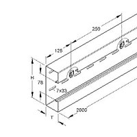 2m Niedax GKU 170-78T60 R GK-Unterteil, einzügig symmetrisch GKU17078T60R